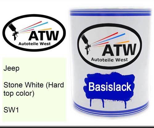 Jeep, Stone White (Hard top color), SW1: 1L Lackdose, von ATW Autoteile West.